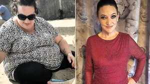 A mum who weighed 25 stone and dreaded the school run has lost over 14 stone without exercise - ditching daily sausage rolls and takeaways that cost her £6,200 a year.