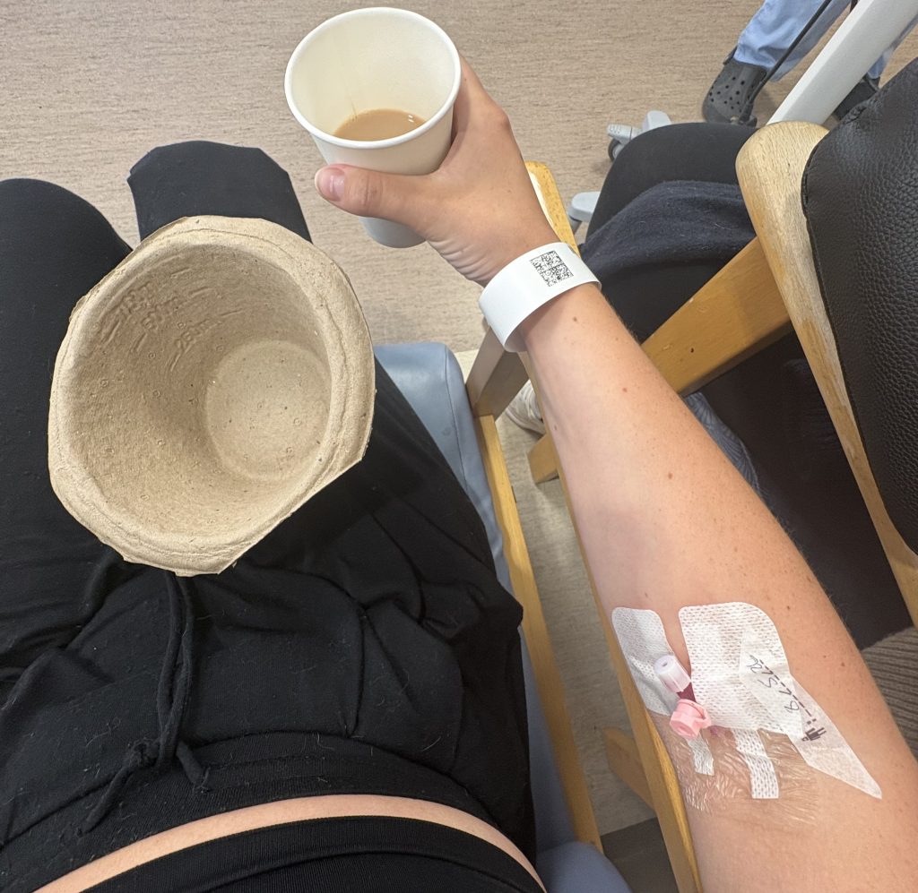 A woman claims she left A&E unable to dress, cook or lift a kettle for weeks after a 'bent' cannula was inserted in her arm - with four nurses insisting it looked fine.