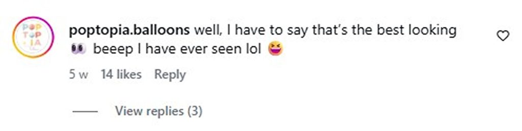 Social media comment on the post of A gender reveal has gone wildly viral after guests dressed as sperm raced towards a massive balloon vagina - with one bundling through to reveal they're expecting a boy.