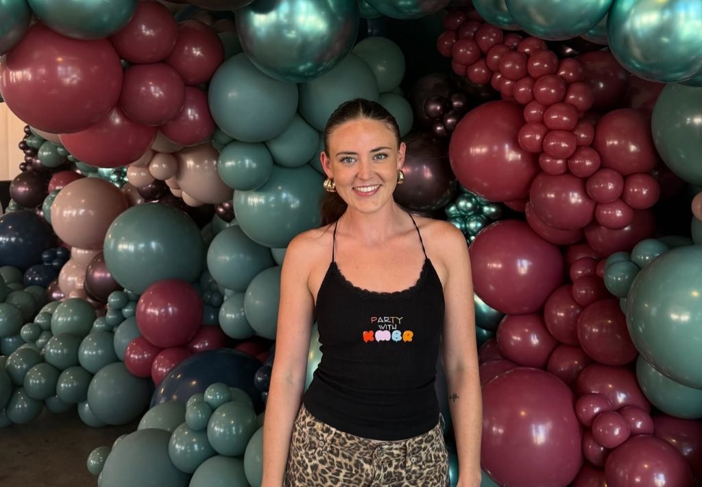 A gender reveal has gone wildly viral after guests dressed as sperm raced towards a massive balloon vagina - with one bundling through to reveal they're expecting a boy.