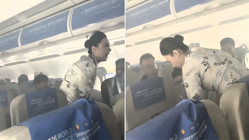 A passenger's power bank filled a plane cabin with thick smoke mid-flight, sparking panic as crew announced a "fire situation" before the aircraft landed safely in southern China.