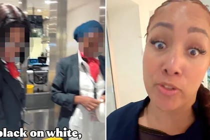Singer and beauty queen claims she was surrounded by security guards and forced to sign "final warning" at Ghana airport after questioning KLM check-in rules.