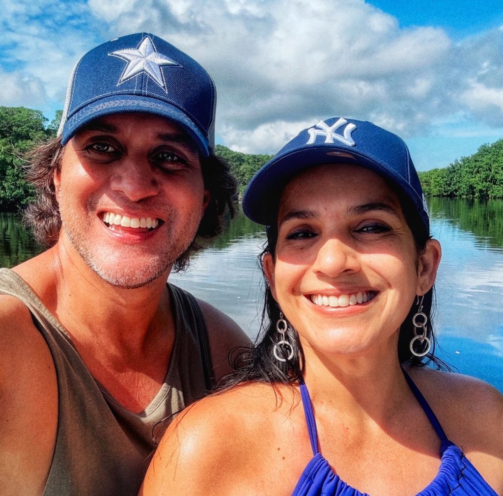 A TV chef died of a suspected heart attack on her 46th birthday hours after replying to her husband's tribute with her final words: "I love you so much more, amen, God willing."