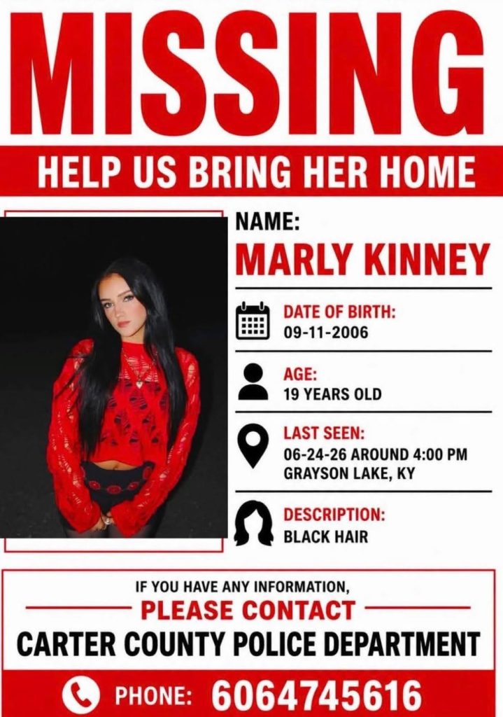 A teenager has vanished after getting off a pontoon boat to use the toilet on Grayson Lake, Kentucky, with her friends only realising she was gone once back out on the water.