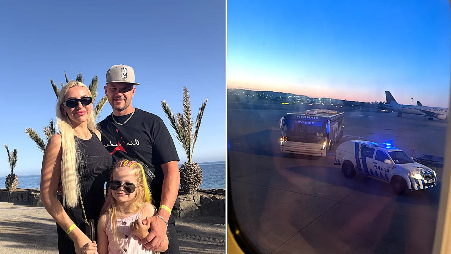 A family's first Ryanair flight turned into a nightmare after a two-hour delay, a medical emergency mid-air and an emergency landing left them arriving six hours late.