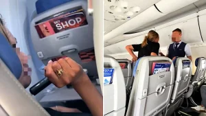 A Russian woman caught vaping in her plane seat and the toilet during a domestic flight has been fined £1,860 and handed a lifetime ban from local airlines.
