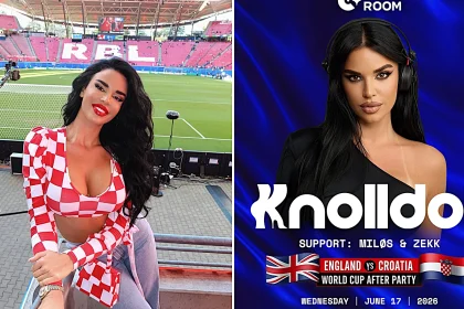 Ivana Knoll - the World Cup's sexiest fan - is hosting a £24 England after party in Dallas on 17 June, just hours after the Three Lions kick off their World Cup campaign.