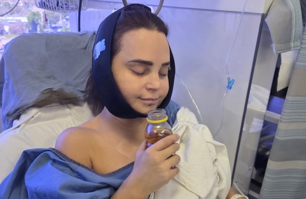YouTube star Rosanna Pansino shattered her jaw in four places and smashed her front teeth after a horror fall as a boat docked on her birthday - she now has four metal screws in her gums.