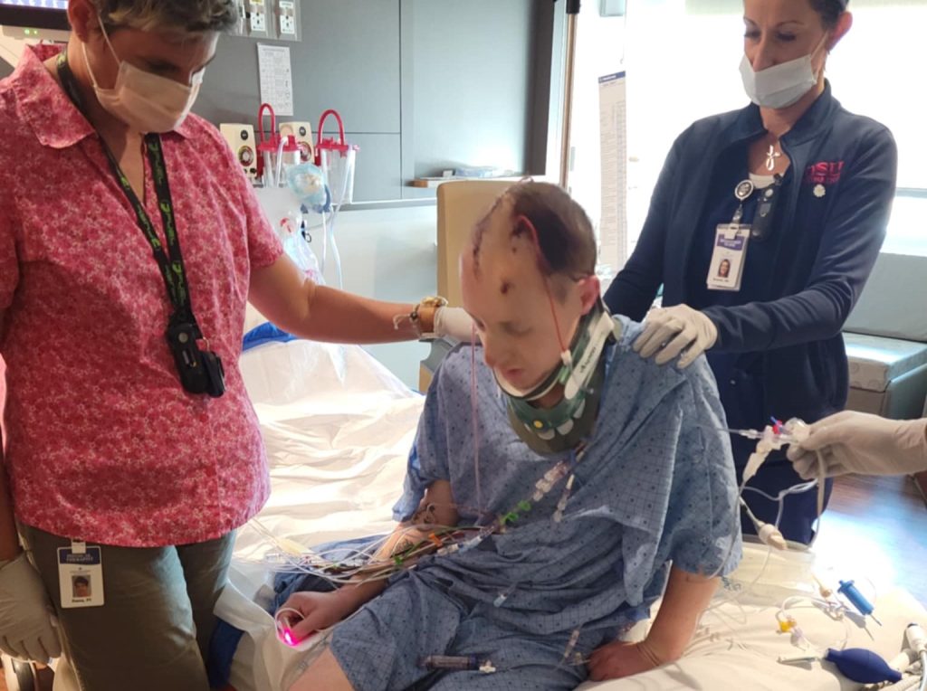A man who overdosed on heroin and meth flatlined several times - and reveals a near-death experience transported him to another realm where he met beings from the future.