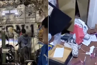 Argentina fans ransacked, looted and set fire to a historic 1862 school while celebrating their World Cup semi-final win over England - forcing pupils to miss classes.