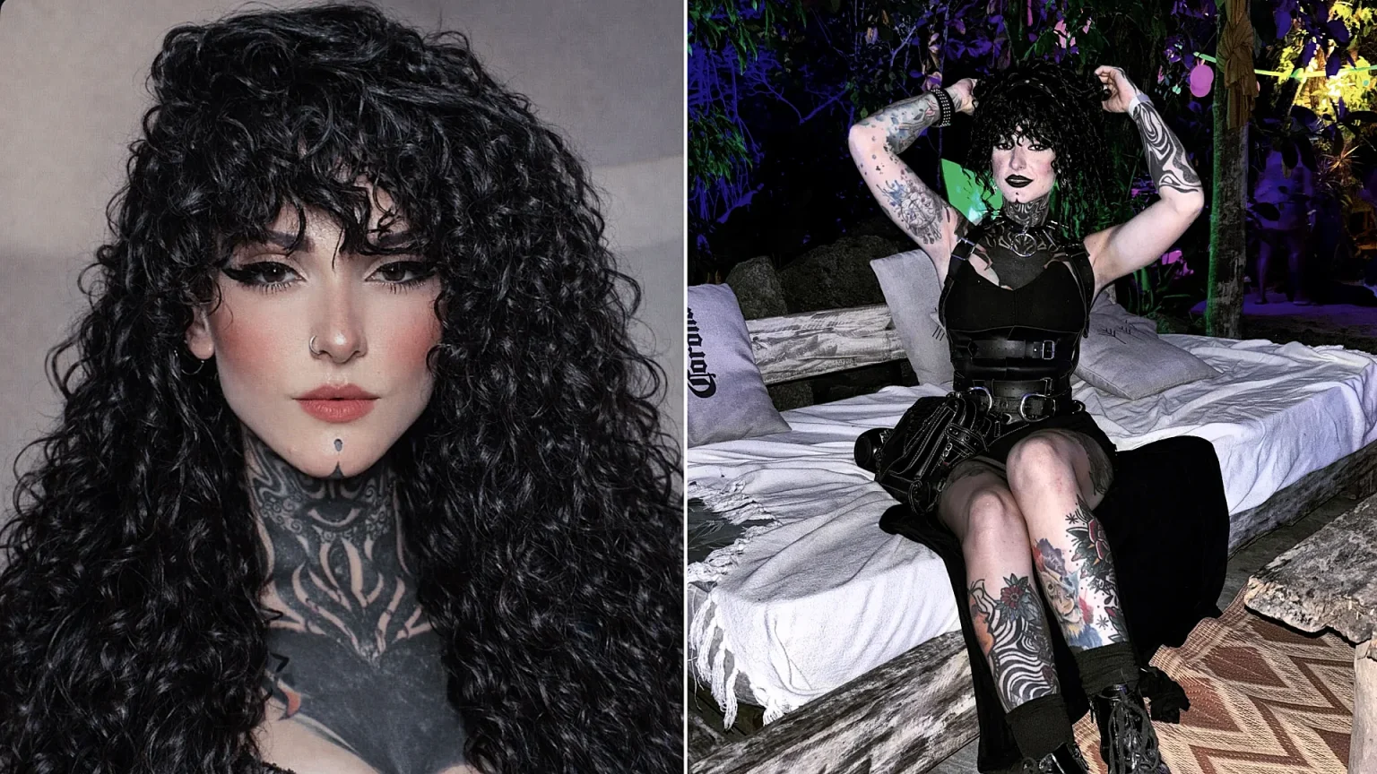 A former beauty queen and influencer known as Miss Tattoo has been shot dead alongside her boyfriend on a rural roadside in Brazil - police suspect they were held captive.