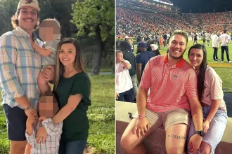 Dad-of-two Justin Calloway, 24, died in a machinery accident at an Alabama coal mine - his wife recalls praying he'd only lost a finger before learning he was gone.