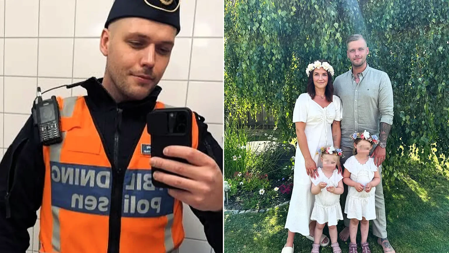 Off-duty officer Christian Zedig died after being punched once while breaking up a fight at a World Cup fan zone in Copenhagen - leaving behind a wife and two daughters.