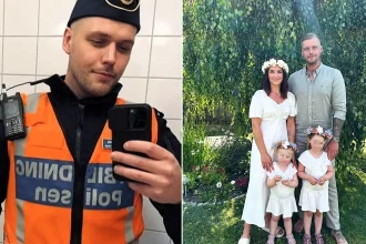 Off-duty officer Christian Zedig died after being punched once while breaking up a fight at a World Cup fan zone in Copenhagen - leaving behind a wife and two daughters.