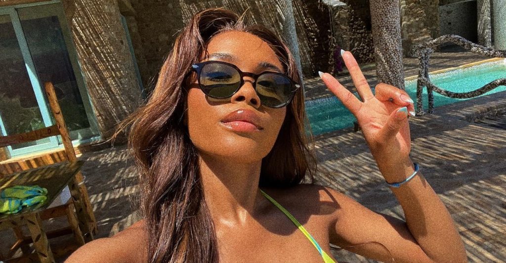 Bukayo Saka's fiancée Tolami Benson was among England fans doused in liquid - reportedly not just beer - by furious Mexico supporters during the dramatic 3-2 win.