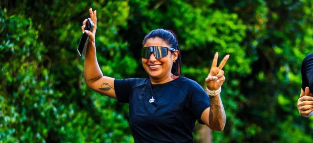 A fitness influencer has died after a "jealous pal" grabbed the steering wheel during a row, sending their car plunging into a flooded construction shaft in Brazil.