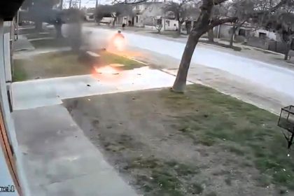 Isaías Barrera, 20, has died after being filmed running down the street ablaze in Argentina, with his family alleging his partner deliberately set him on fire.