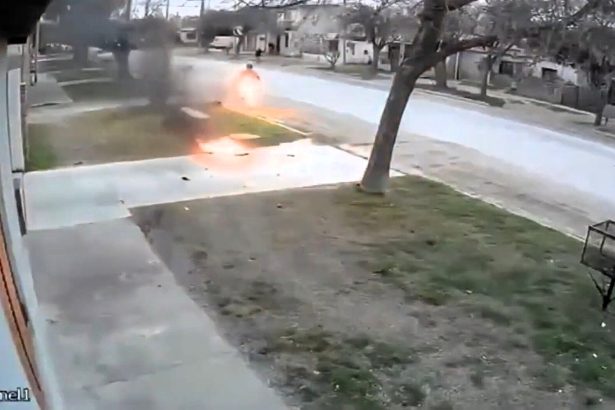 Isaías Barrera, 20, has died after being filmed running down the street ablaze in Argentina, with his family alleging his partner deliberately set him on fire.