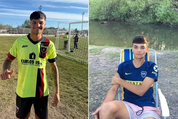 A 20-year-old footballer has died after losing control of his car and crashing into a utility pole in Argentina - the force of the impact threw him from the vehicle.