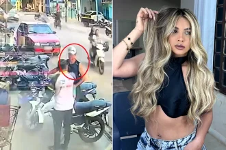 A glamorous influencer has been arrested over the killing of a retired police officer who was ambushed and shot dead near a supermarket in Brazil.