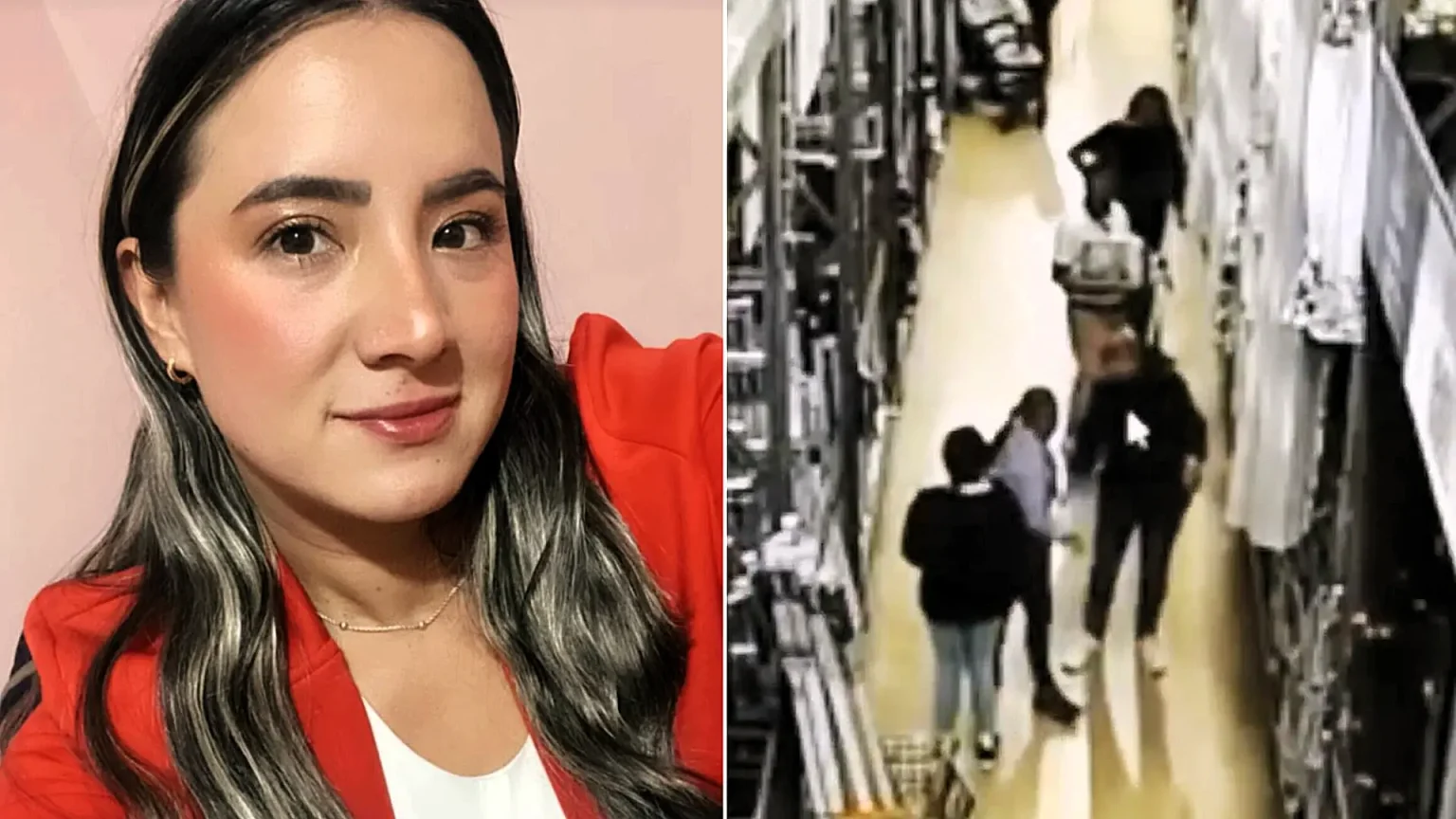 Rosa Mayerly Olaya Coronado was stabbed to death at work in Soacha, Colombia, allegedly by an obsessed colleague, with the horror attack caught on CCTV.
