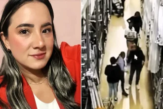 Rosa Mayerly Olaya Coronado was stabbed to death at work in Soacha, Colombia, allegedly by an obsessed colleague, with the horror attack caught on CCTV.