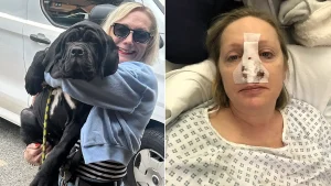 Woman who lost her nose to a rare autoimmune disease after her dog headbutted her says she is determined to stop it happening to others - and believes the pet may have saved her life.
