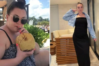 Woman who used "skinny jabs" to beat her shopping addiction was left with the "body of an 80-year-old" - and forked out £10,000 on surgery so she can wear a bikini.