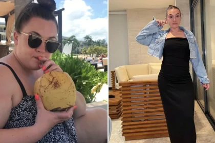 Woman who used "skinny jabs" to beat her shopping addiction was left with the "body of an 80-year-old" - and forked out £10,000 on surgery so she can wear a bikini.