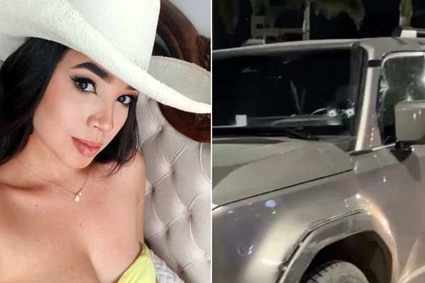 An influencer has been shot dead in her luxury SUV moments after leaving the gym in Colombia - a motorcyclist blasted her at point-blank range as she waited at red lights.