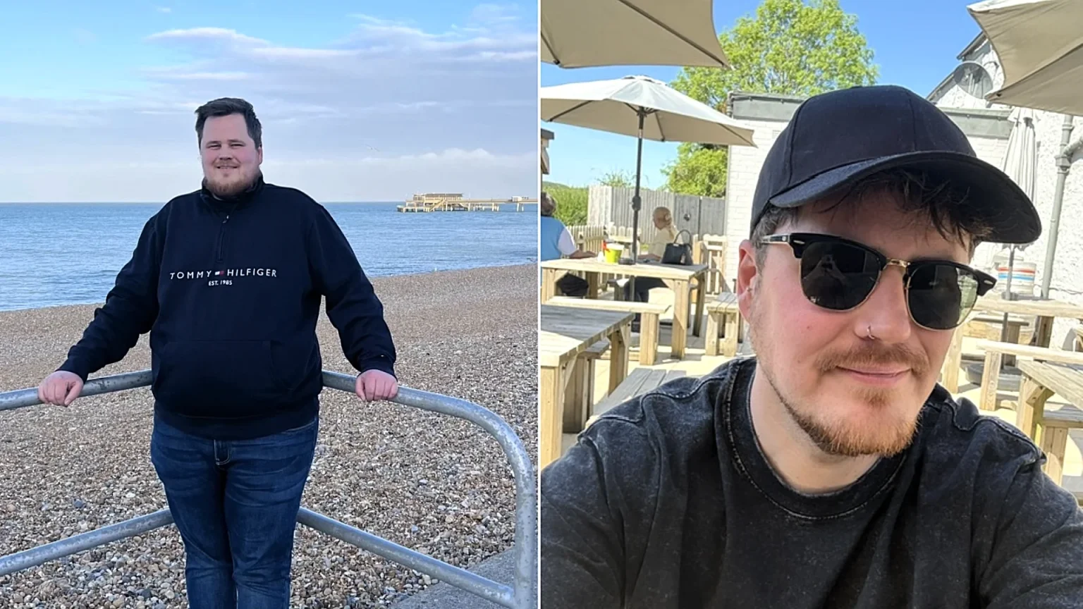 A dad who ballooned to 24 stone on free takeaways says he's had a second chance at life after losing eight stone on Mounjaro - dropping from 4XL to a large.