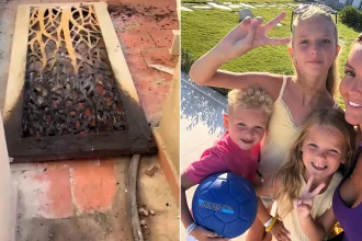 A mum has told how she grabbed her children from their beds and fled down a flooded hotel staircase as a fire broke out - with allegedly no alarm sounding.