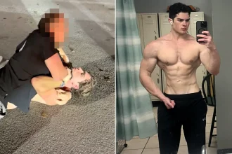 An influencer was wrestled to the ground and held in a headlock by men claiming to be carrying out a "citizen's arrest" in Miami - the chaotic clip has racked up millions of views.