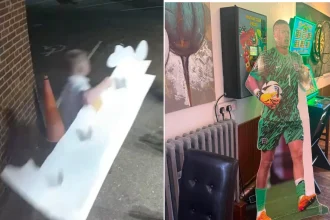 A cardboard cutout of Jordan Pickford "stolen" from a Norfolk pub during England's Mexico win has been returned - just in time to help "keep out" Norway's Erling Haaland.