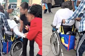 Iceland staff discover haul of Cathedral City cheese hidden under wheelchair in bizarre shoplifting video from New Cross store