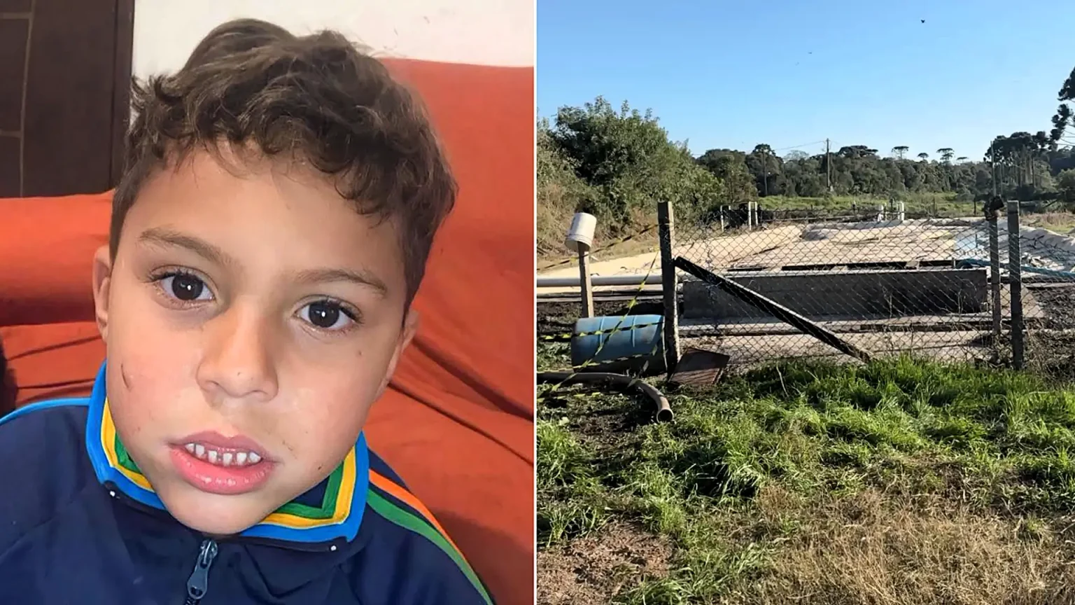A five-year-old autistic boy who vanished for three days has been found dead in a contaminated sewage tank in Brazil - just 70 metres from his family home.