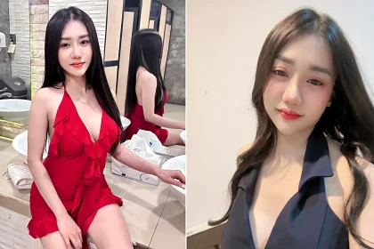 A model has been found floating in a river in Thailand by a spooked fisherman after a night out - police found white powder in her clothes as a probe was launched.