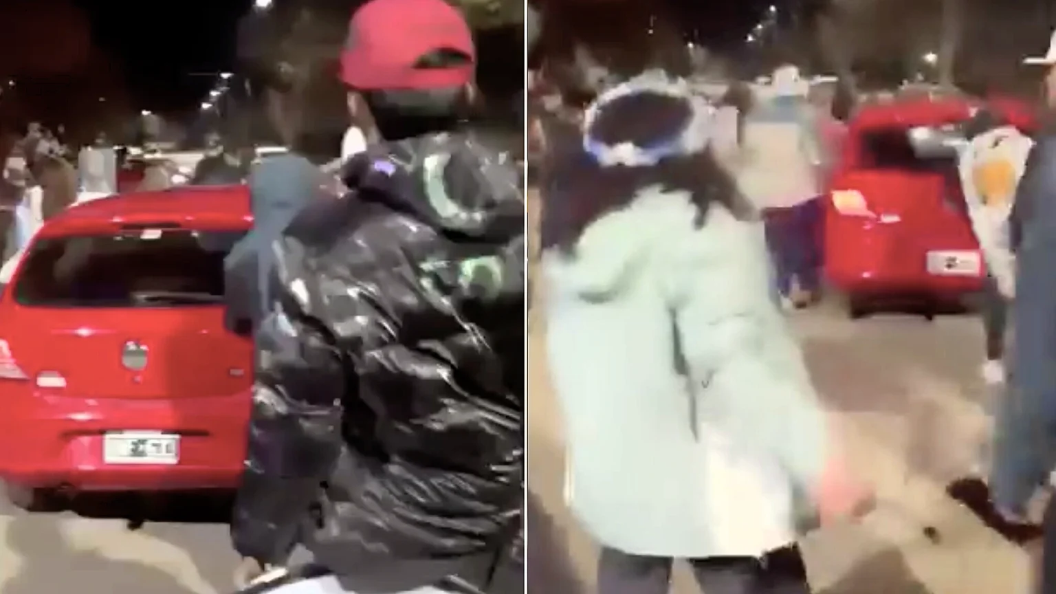 Driver, 26, arrested after allegedly running over a police officer during chaotic World Cup celebrations in Argentina, leaving the cop in a neck brace with multiple traumas.