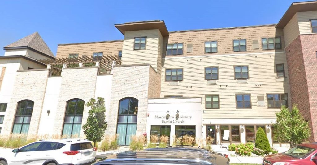 A US pastor is accused of stabbing his girlfriend's ex-boyfriend in a row over tools and a receipt before fleeing and hiding inside his church.
