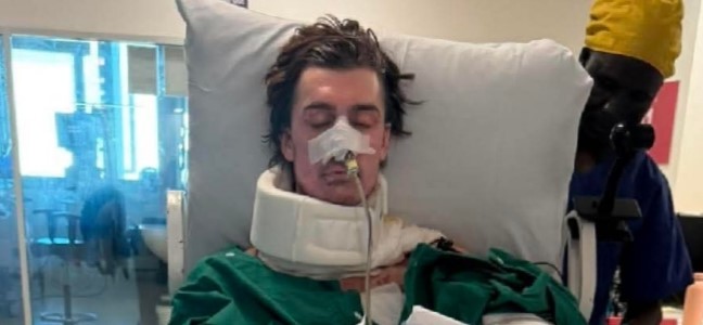 A man who suffered burns to 75% of his body when a robot vacuum exploded in his face has hit a major recovery milestone in Australia - having his feeding tube removed.