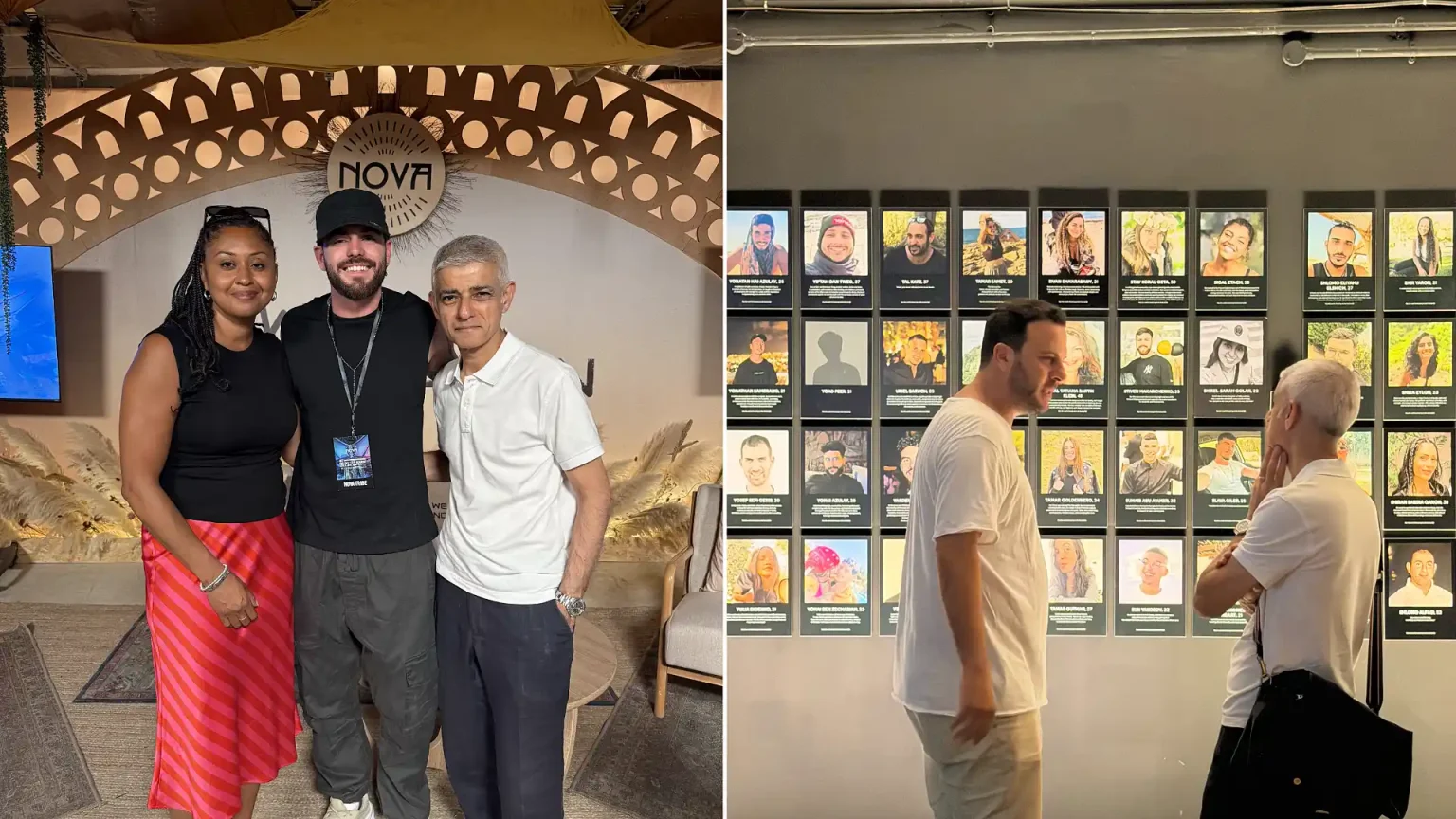 Sadiq Khan visited London's Nova Music Festival massacre exhibition after facing criticism for being a "no show" - and urged everyone to see it for themselves.