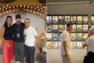 Sadiq Khan visited London's Nova Music Festival massacre exhibition after facing criticism for being a "no show" - and urged everyone to see it for themselves.