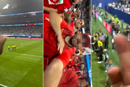Furious Egypt fans hurled abuse and threatening gestures at match officials after Argentina's controversial late comeback win - as their coach vowed never to watch the World Cup again.