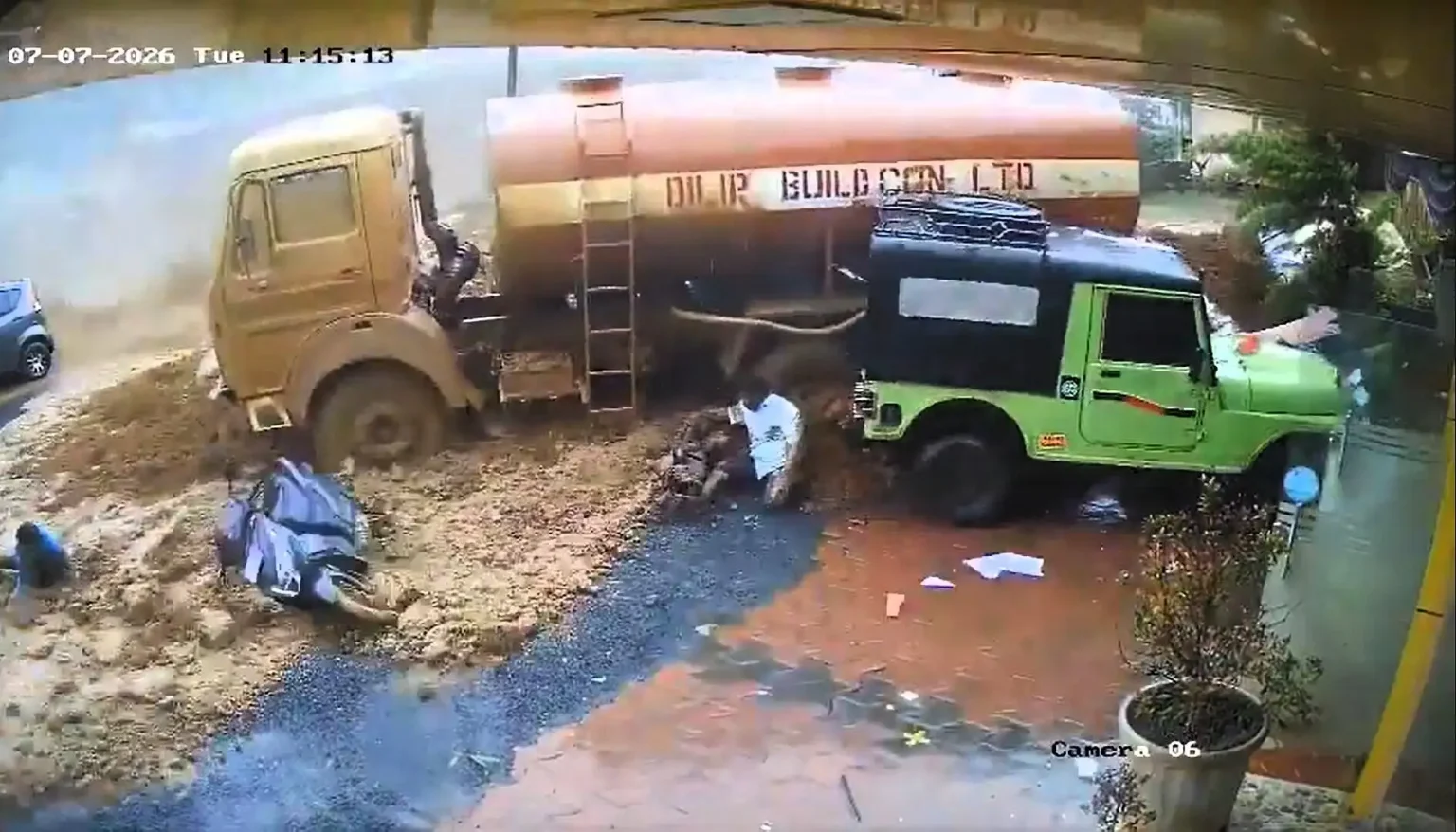 A monsoon-triggered landslide tore through a Kerala tunnel construction site, killing two and burying up to 30 workers - dramatic CCTV shows others sprinting to escape the mud.