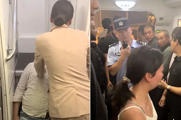 Passengers were trapped inside a sweltering Emirates plane for 10 hours after an emergency landing in China - two collapsed with heat stroke after the air con failed.