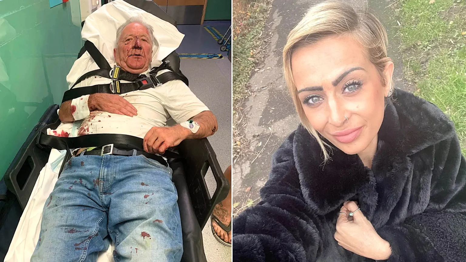 Young mum and an elderly neighbour left with life-changing injuries after being mauled by a Cane Corso in a horror attack, with the dog put down and a man arrested.