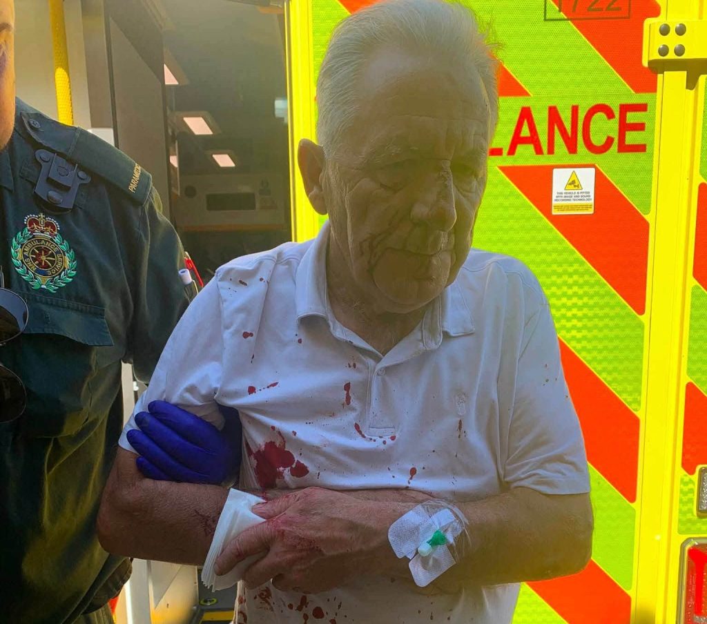 Young mum and an elderly neighbour left with life-changing injuries after being mauled by a Cane Corso in a horror attack, with the dog put down and a man arrested.