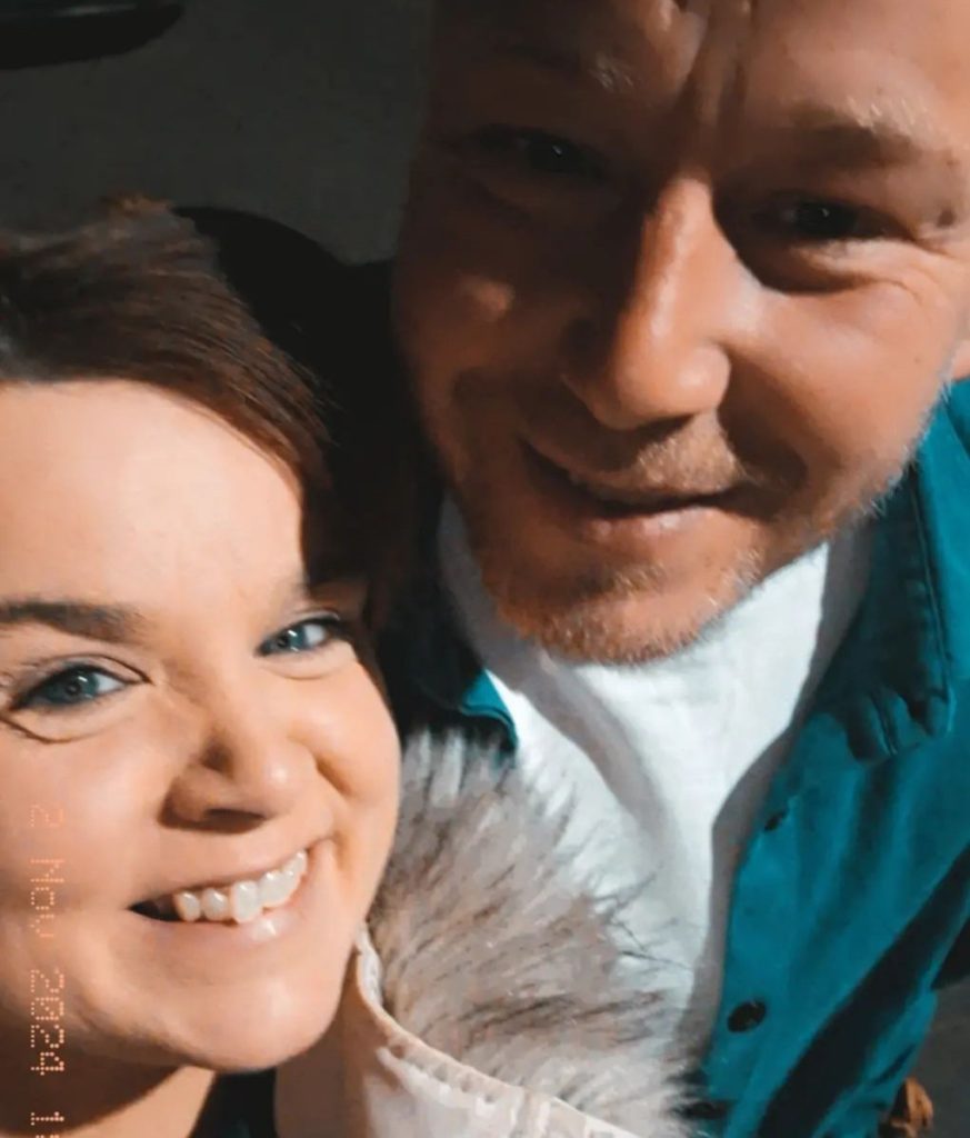 A woman who yelled "get off me, you old pervert" at a man in the pub reveals it was the unusual start of her romance - after finding out he was moving into her shared home.