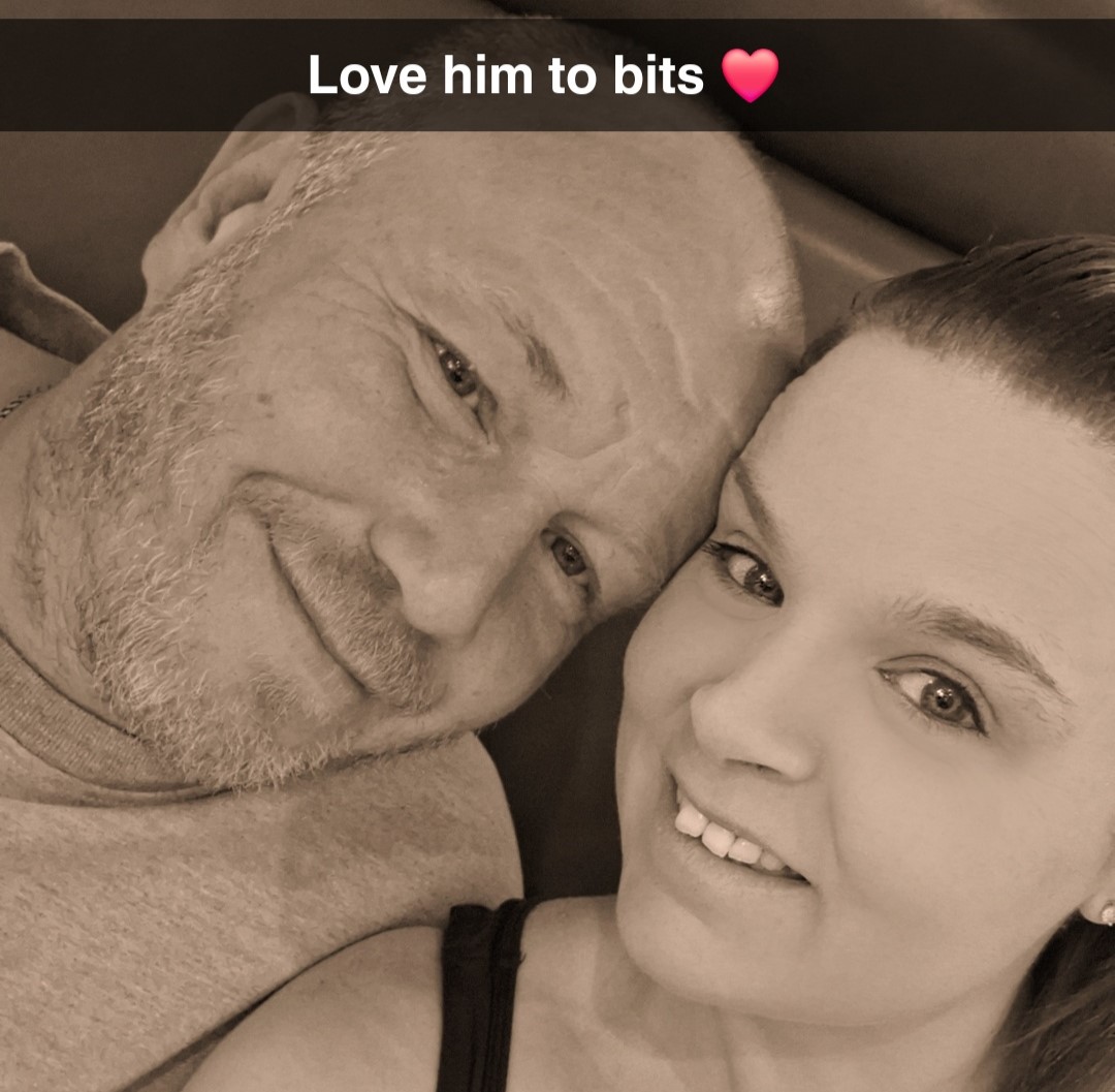 A woman who yelled "get off me, you old pervert" at a man in the pub reveals it was the unusual start of her romance - after finding out he was moving into her shared home.