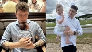 Dad who felt like a "spare part" and struggled to bond with his newborn opens up about male postpartum depression